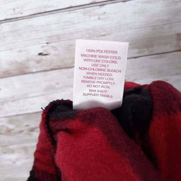 North Pole Womens Fleece Pajama Bottoms M Buffalo Plaid 747 - Picture 4 of 4